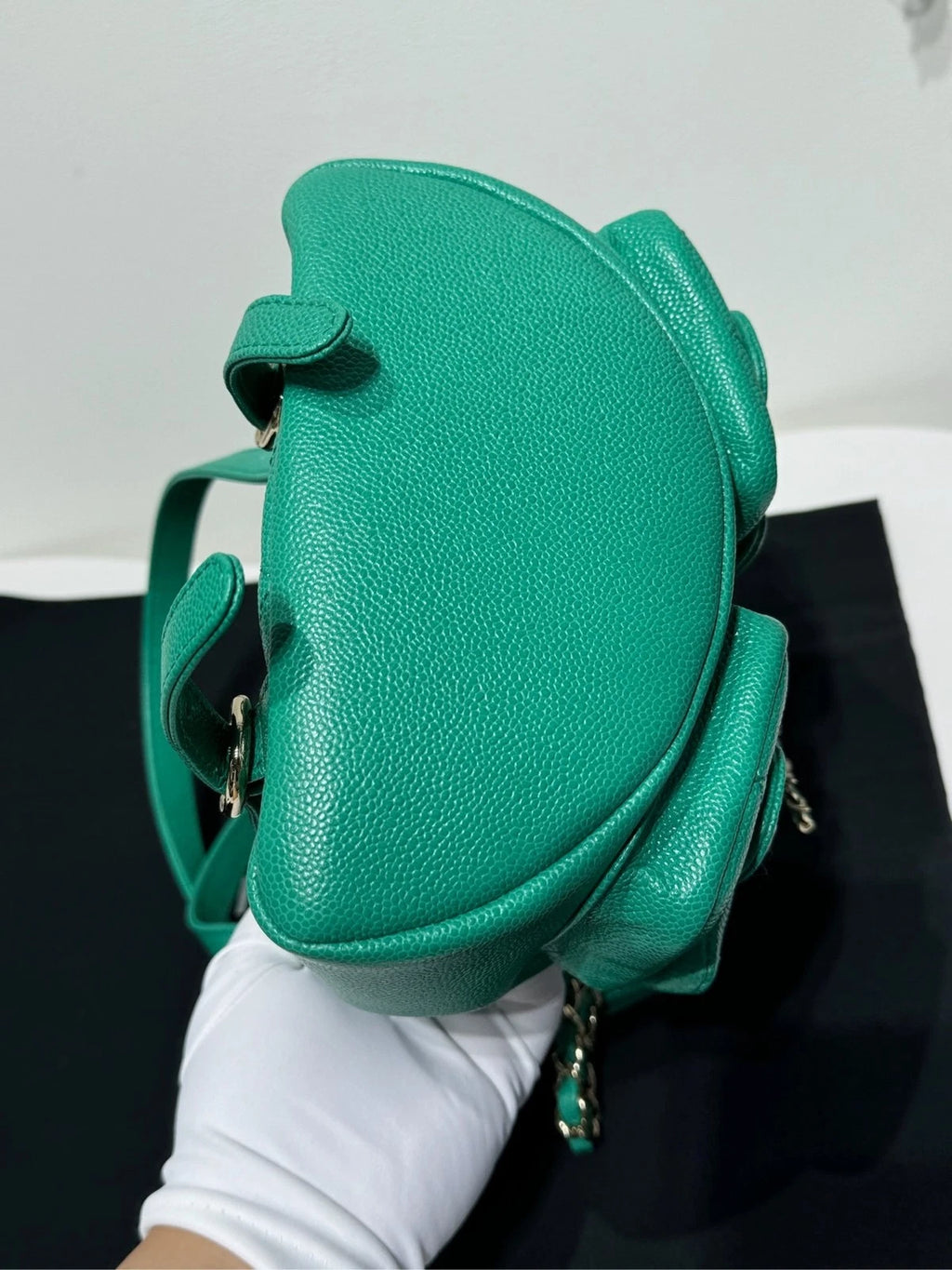 CHANEL Mint Green Grained Leather Small Duma Backpack For Women