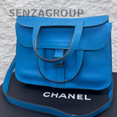 Hermès Halzan Mini Blue Silver Handbag Shoulder Bag Women Classic