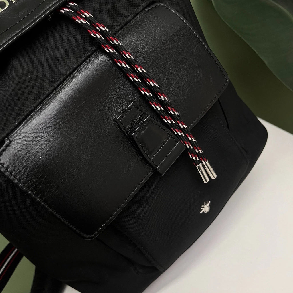 Christian Dior Color String Backpack Black Women