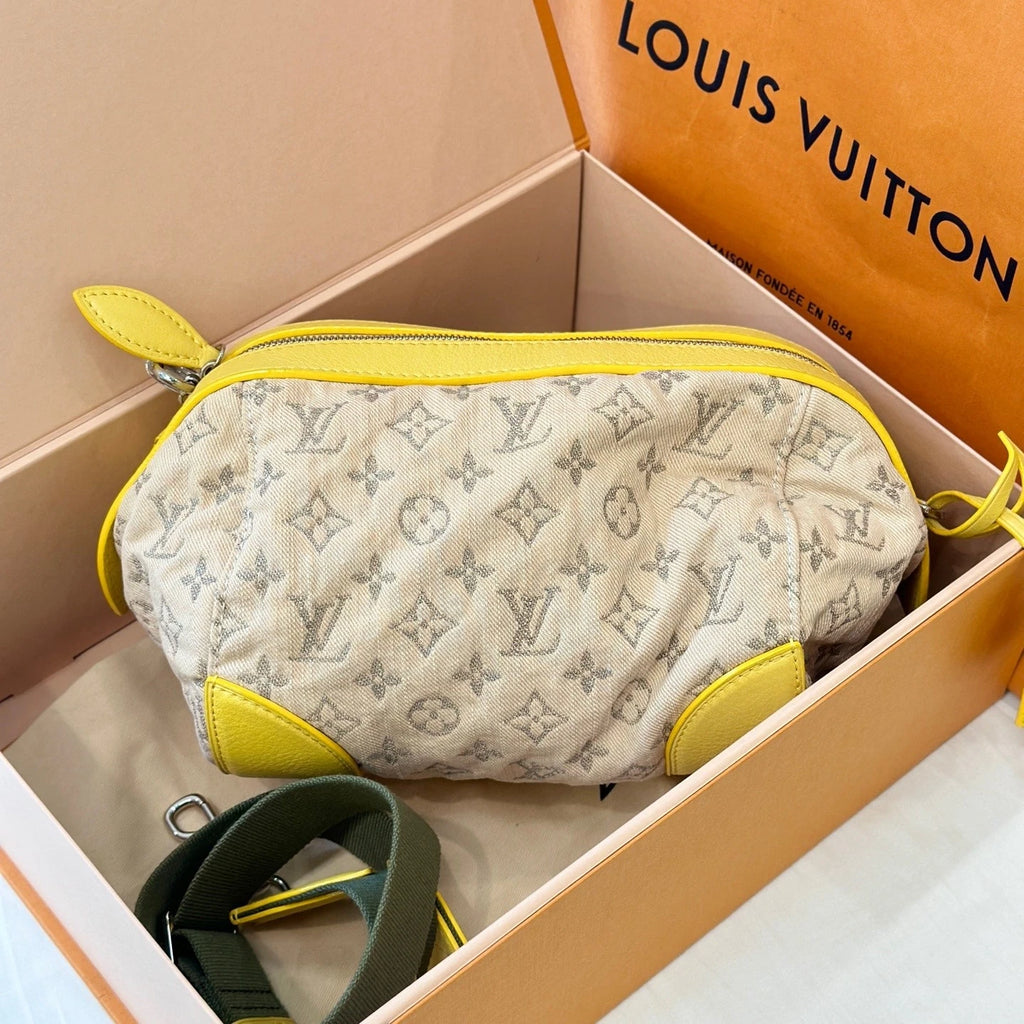 Louis Vuitton Limited Denim Monogram Handbag Crossbody Women