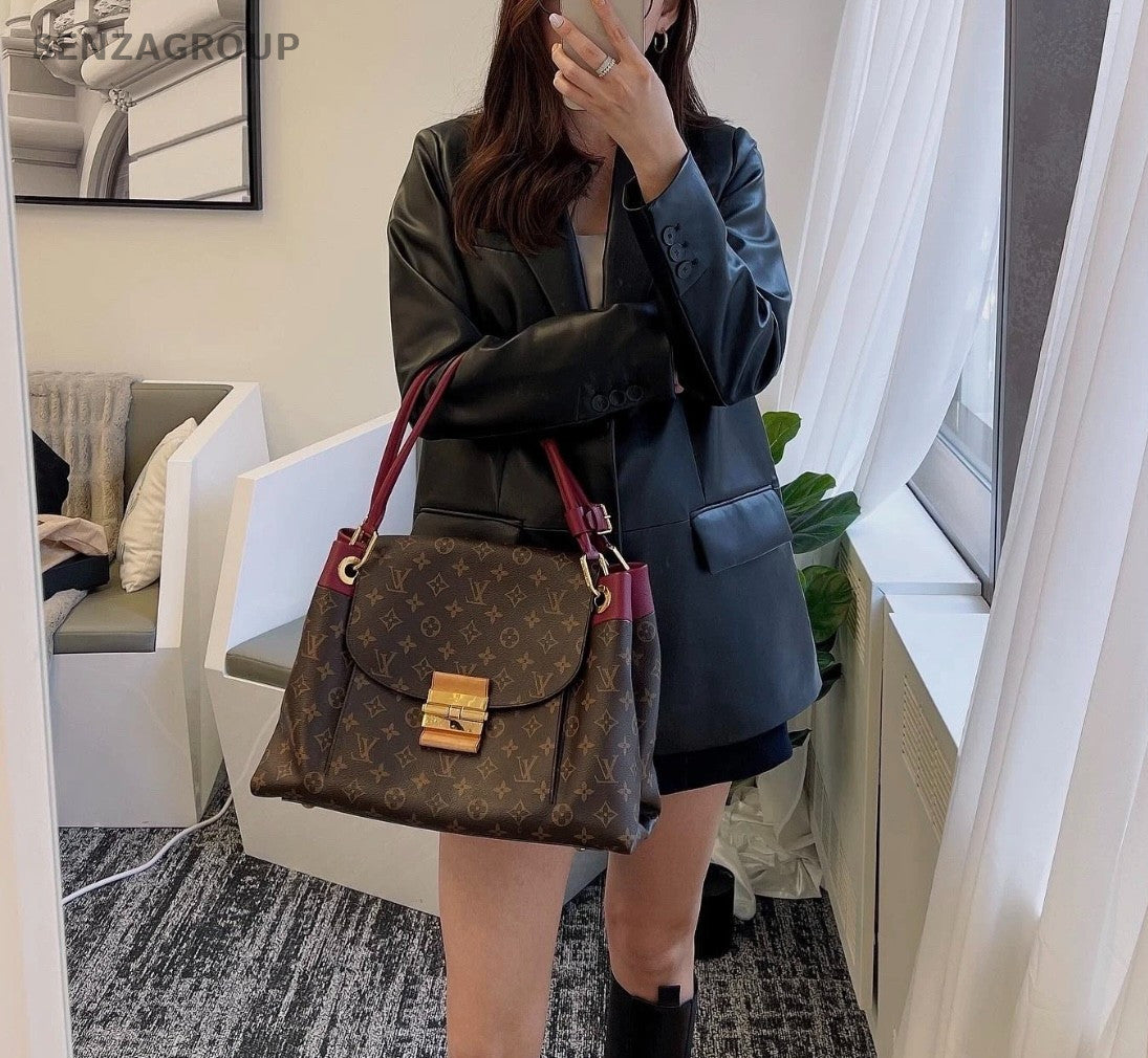 Louis Vuitton Olympe Monogram Top Handle Bag Shoulder Bag Brown Women Classic