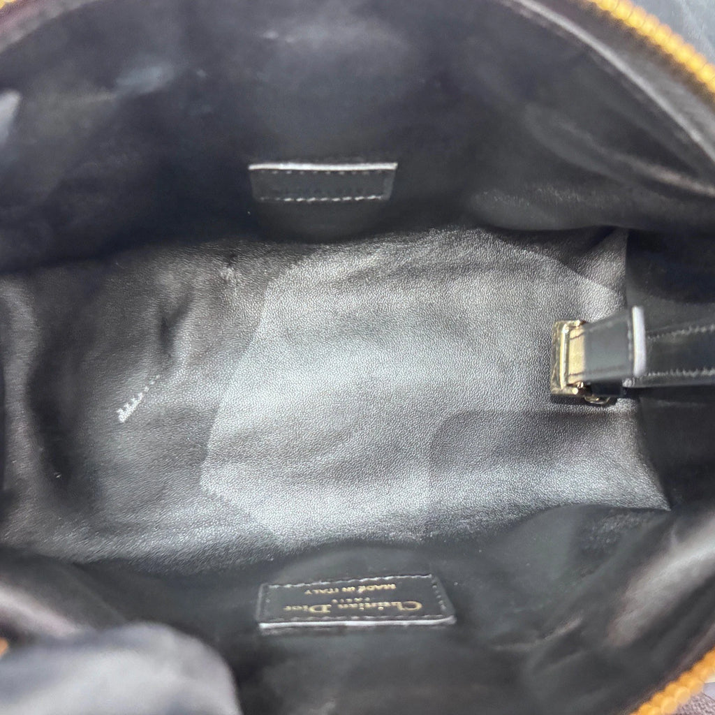 Christian Dior Travel Nomad Calfskin Black Gold Hardware Handbag Shoulder Bag