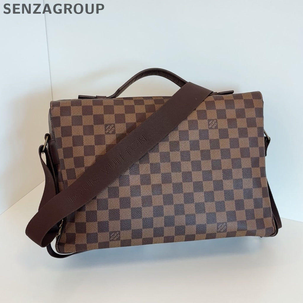 Louis Vuitton Satchel Damier Ebene Top Handle Crossbody Brown Unisex Adults