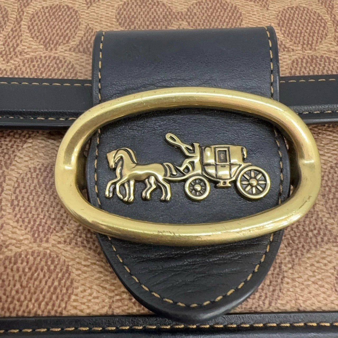 Coach Riley 22 Monogram Colorblock Leather Handbag Crossbody For Women