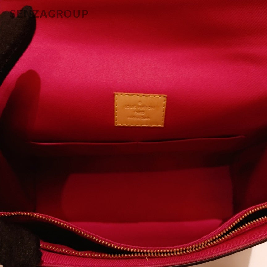 Louis Vuitton Cluny BB Monogram Top Handle Bag Crossbody Brown Women Classic