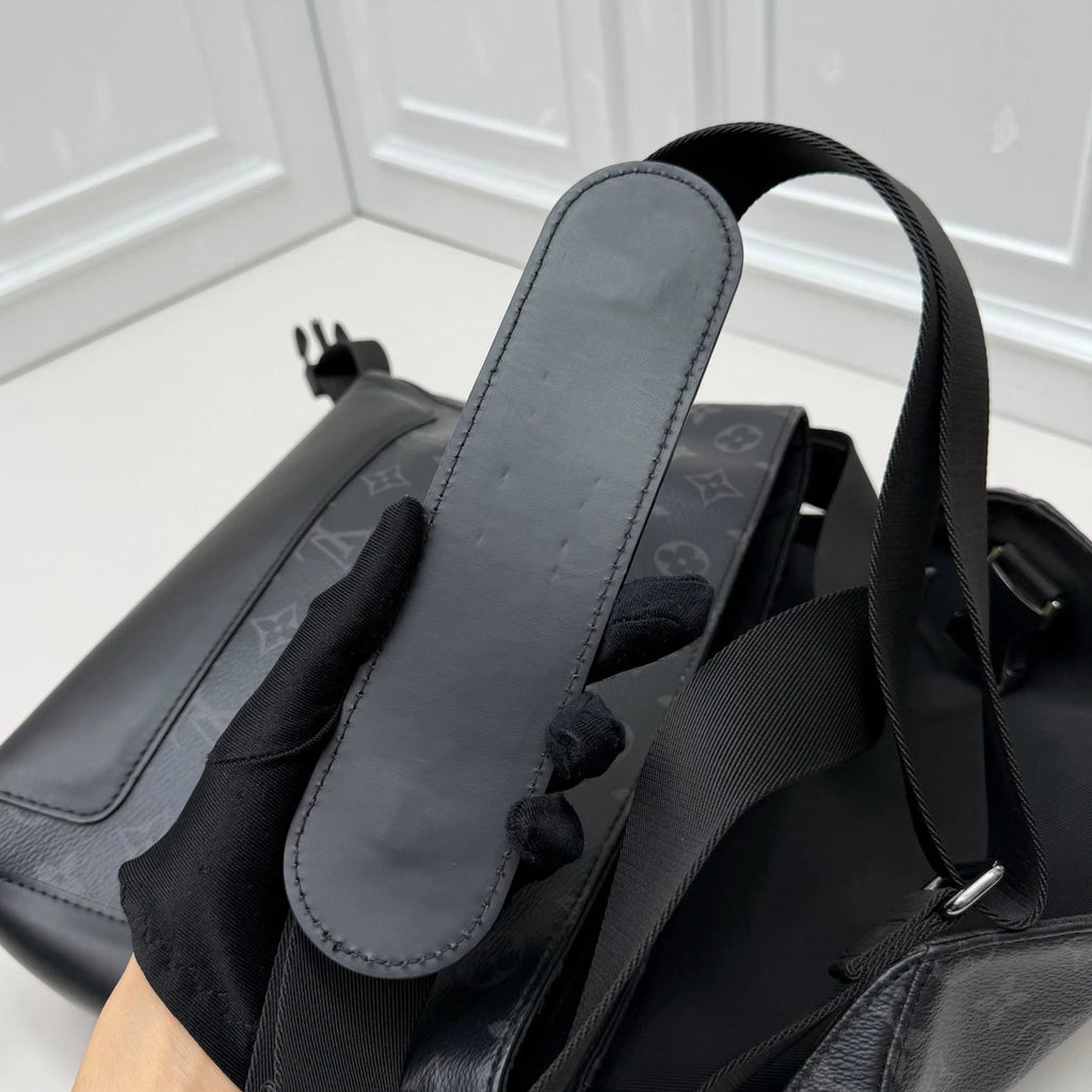 Louis Vuitton Voyager Monogram Eclipse Shoulder Crossbody Black Silver Unisex