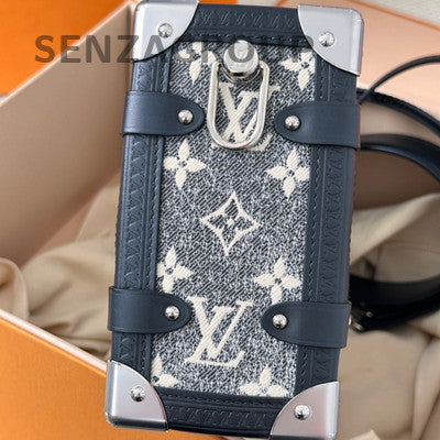 Louis Vuitton Monogram Denim Medium Shoulder Bag - Classic Grey Silver
