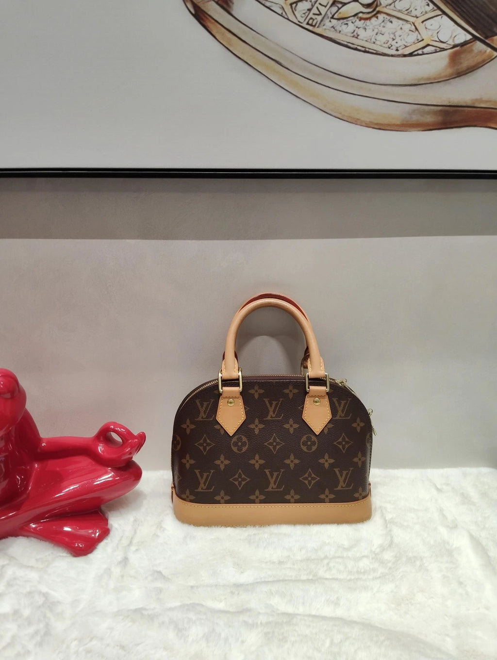 Louis Vuitton Monogram Canvas Mini Alma Shoulder Handbag For Women