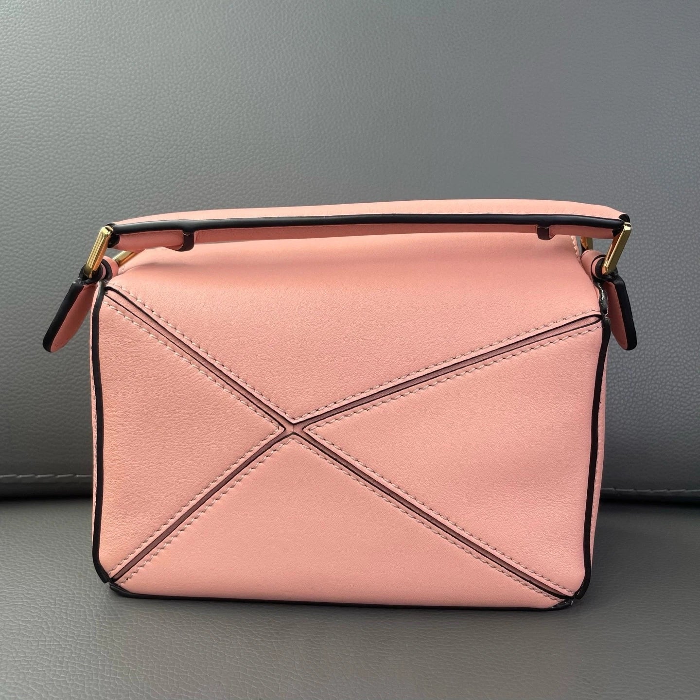 Loewe 2021 Calfskin Puzzle Mini Pink Geometric Handbag Crossbody For Women