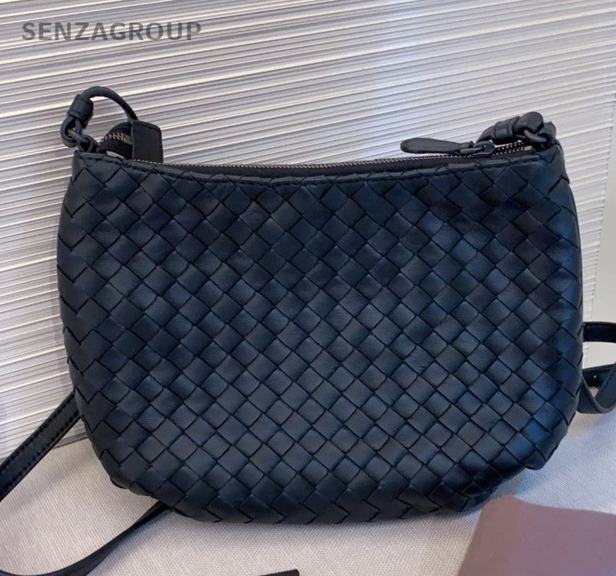 Bottega Veneta PM Intrecciato Shoulder Crossbody Bag Black Women