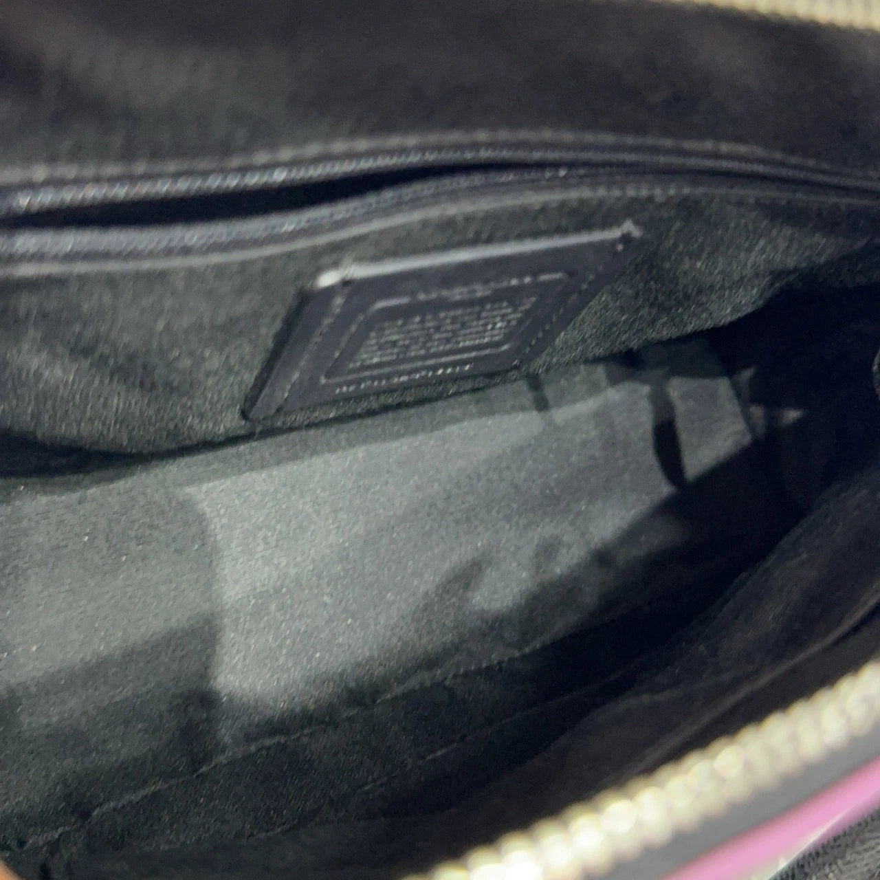 Coach Black Leather Sierra Dome Crossbody Handbag For Women
