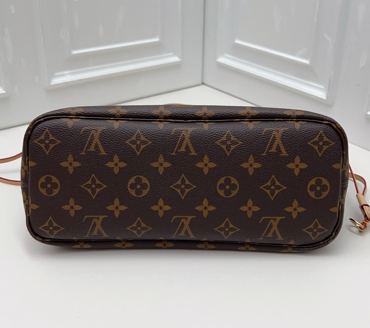 Louis Vuitton Neverfull PM Monogram Shoulder Bag Brown Gold Women Classic