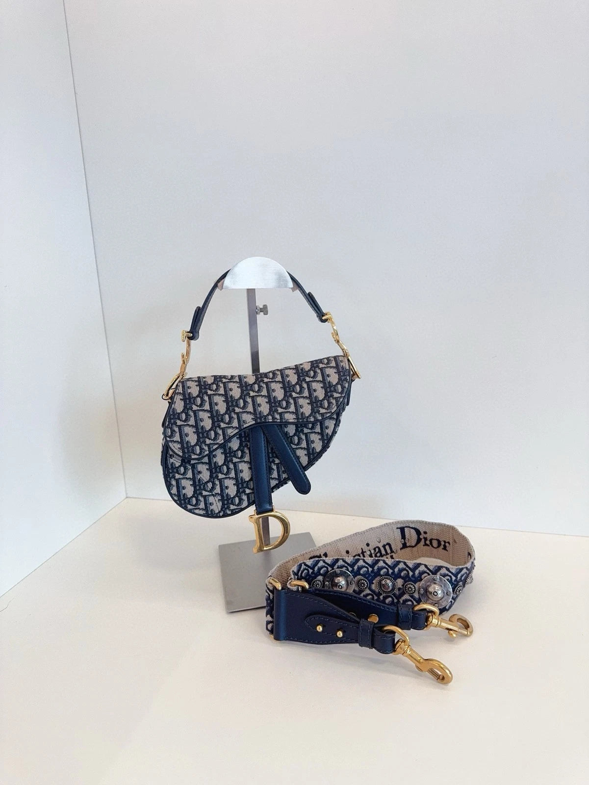 Dior Saddle Monogram Canvas Shoulder Bag Excellent