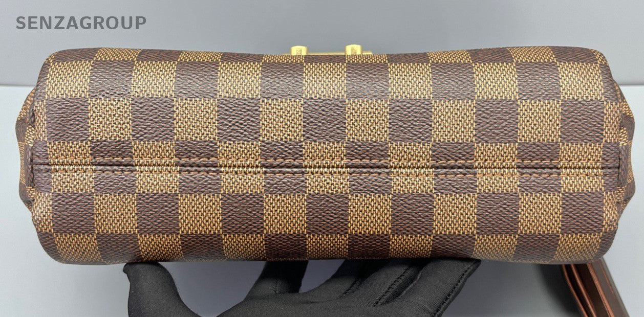 Louis Vuitton Damier Ebene Top Handle Shoulder Crossbody Messenger Bag Brown