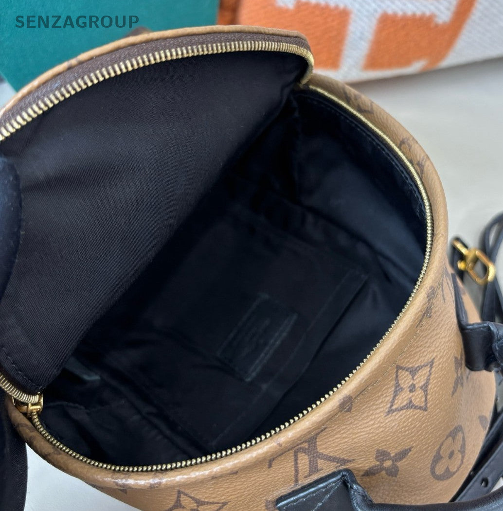 Louis Vuitton Monogram Mini Backpack Brown Gold Unisex Adults Classic