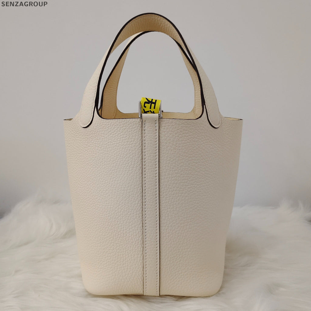 Hermès Picotin 18 White Bag Silver Hardware - Classic Fashion Women's Tote