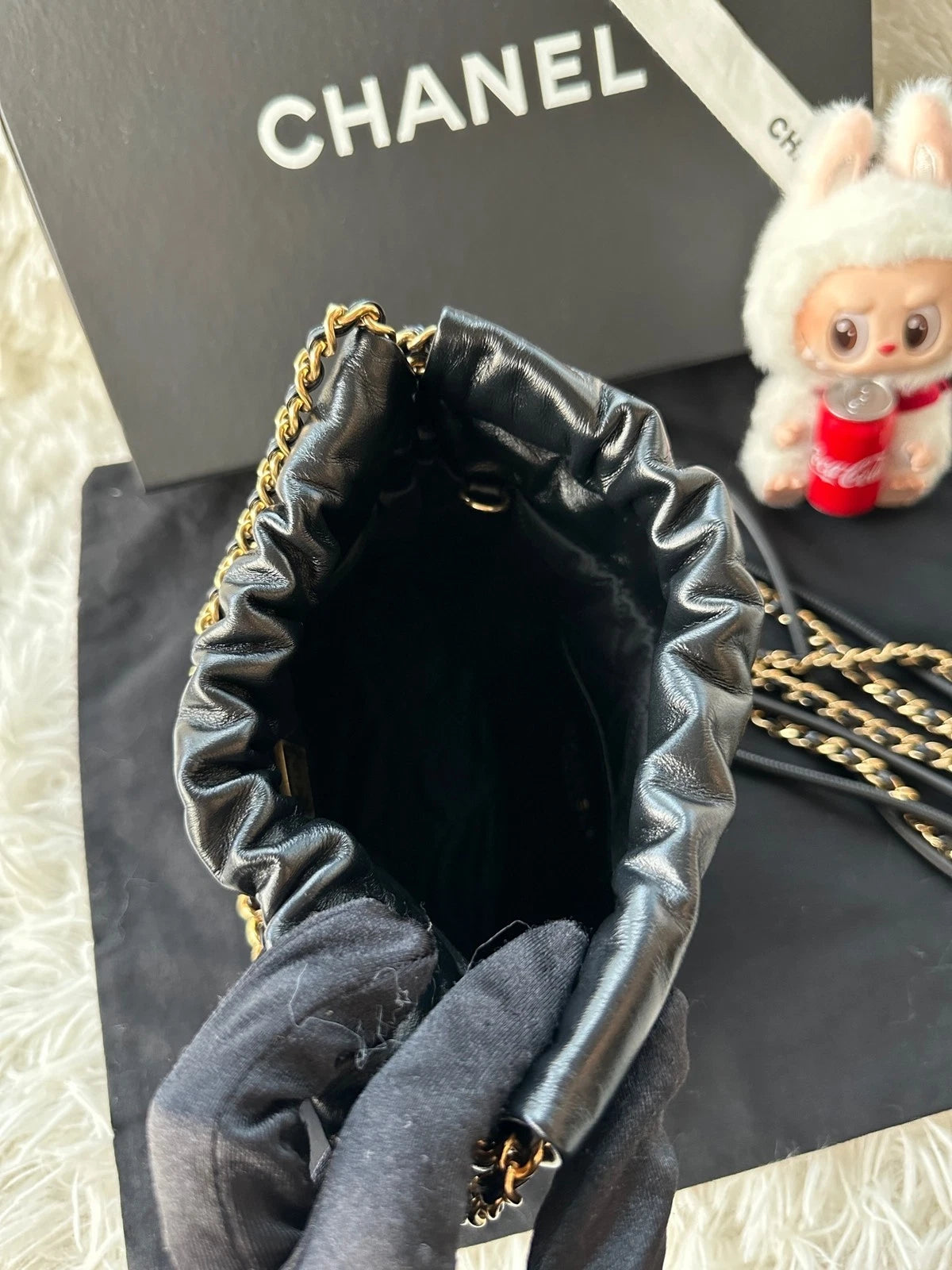 CHANEL 22Bag Mini Special Edition Black Tote Bag For Women