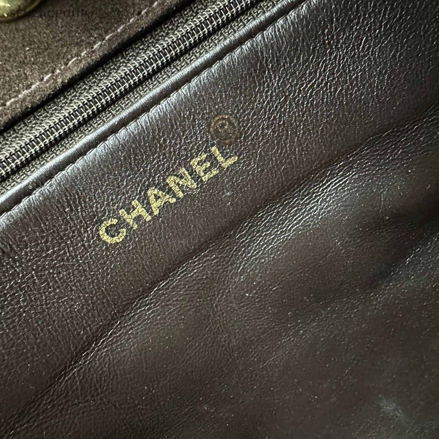 Vintage CHANEL Brown Suede Tote Shoulder Bag for Women
