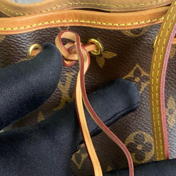 Louis Vuitton Nano Noe Monogram Canvas Drawstring Bucket Bag