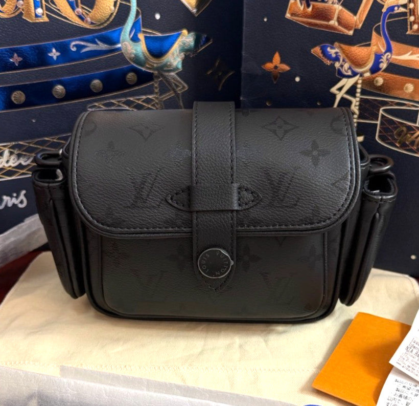 Louis Vuitton Cargo Mini Monogram Shoulder Bag Crossbody Black Unisex Adults