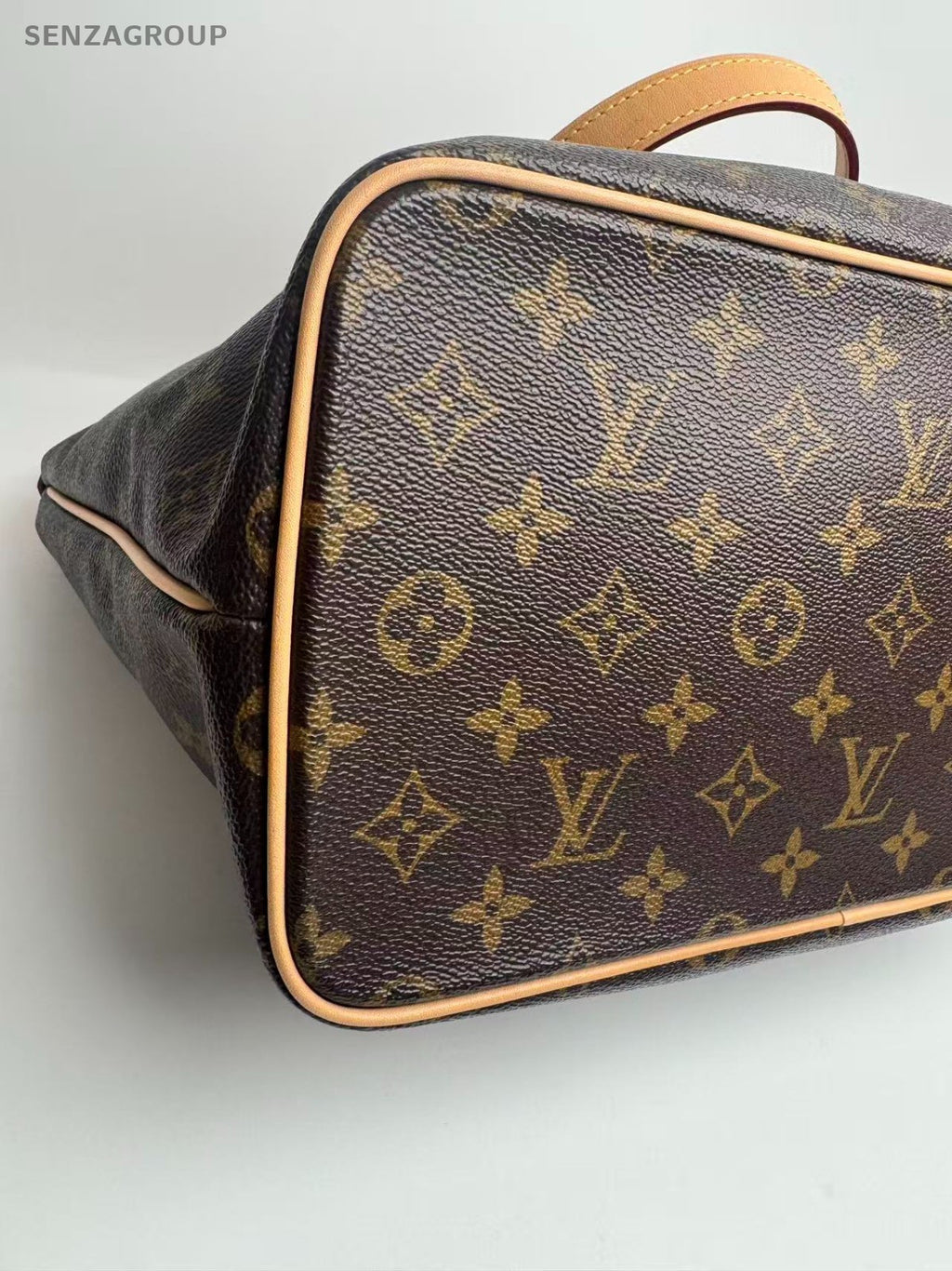 Louis Vuitton Palermo Monogram 2way Shoulder Handbag Brown Women Vintage