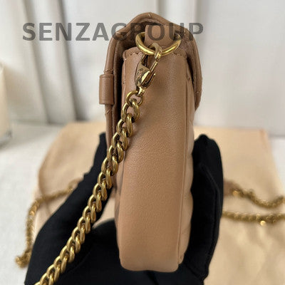 Louis Vuitton New Wave WOC Chain Shoulder Crossbody Bag Brown Gold