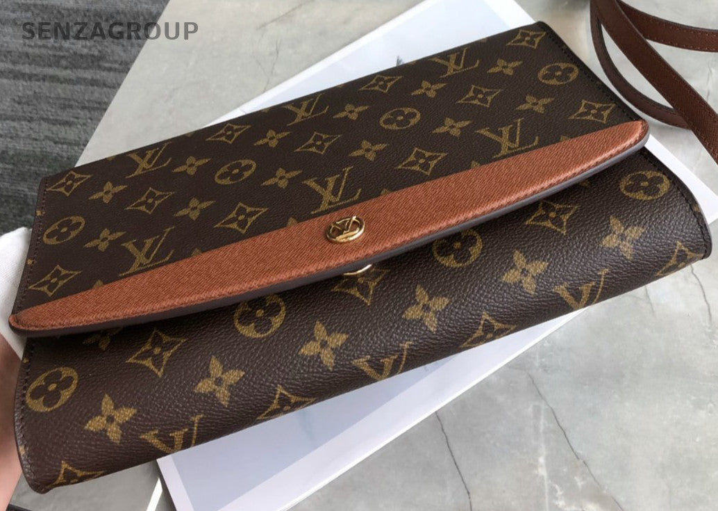 Louis Vuitton Envelope bag Monogram Shoulder bag Crossbody Brown Vintage