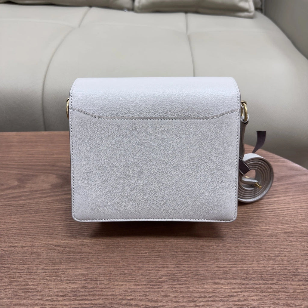 Hermès Roulis 19 Crossbody Shoulder Bag Pearl Grey Women Classic