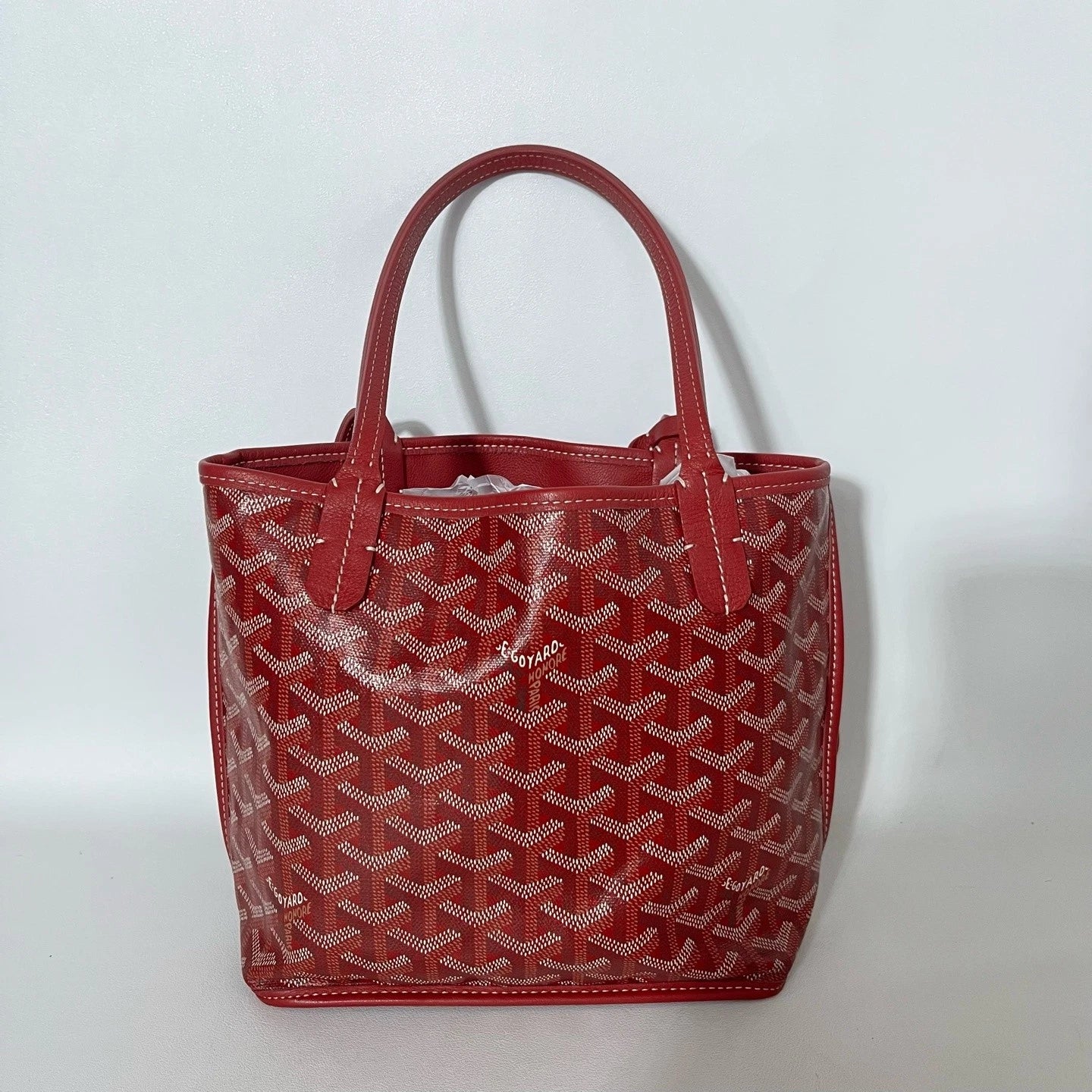 Goyard Red Mini Canvas Tote Bag For Women