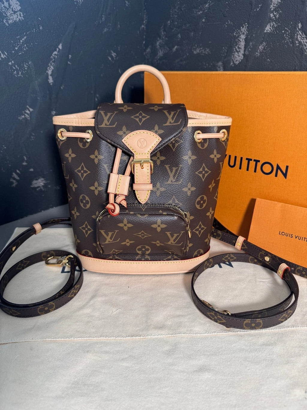 Louis Vuitton Montsouris Mini Monogram Canvas Backpack Women