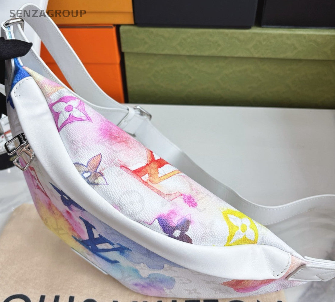 Louis Vuitton Discovery Coloful BumBag White Crossbody bag Almost brand NEW