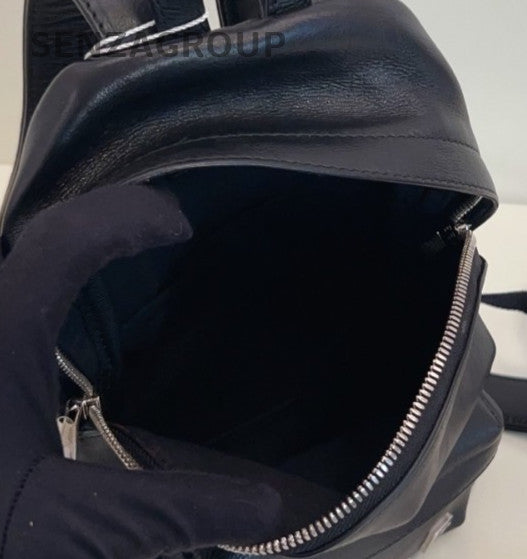 Balenciaga Calfskin Mini Backpack Black Silver Unisex Adults Classic Designer