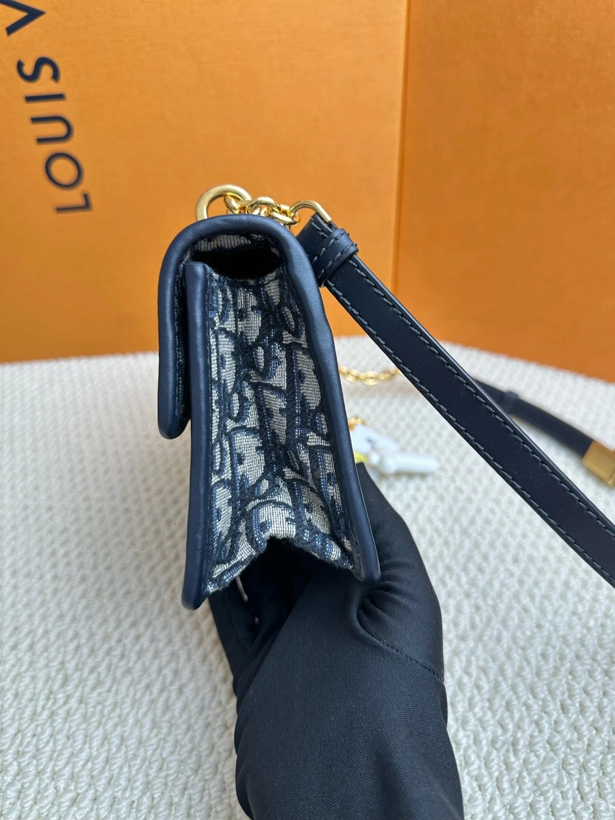 Dior Canvas Monogram Montaigne Small Shoulder Bag For Women