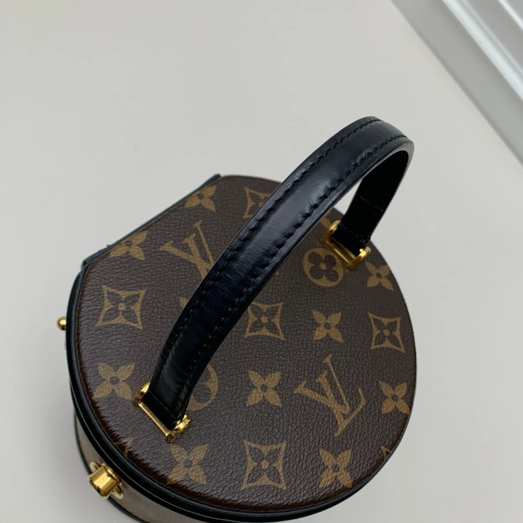 Louis Vuitton Cannes Monogram Top Handle Crossbody Bag Brown Women Classic