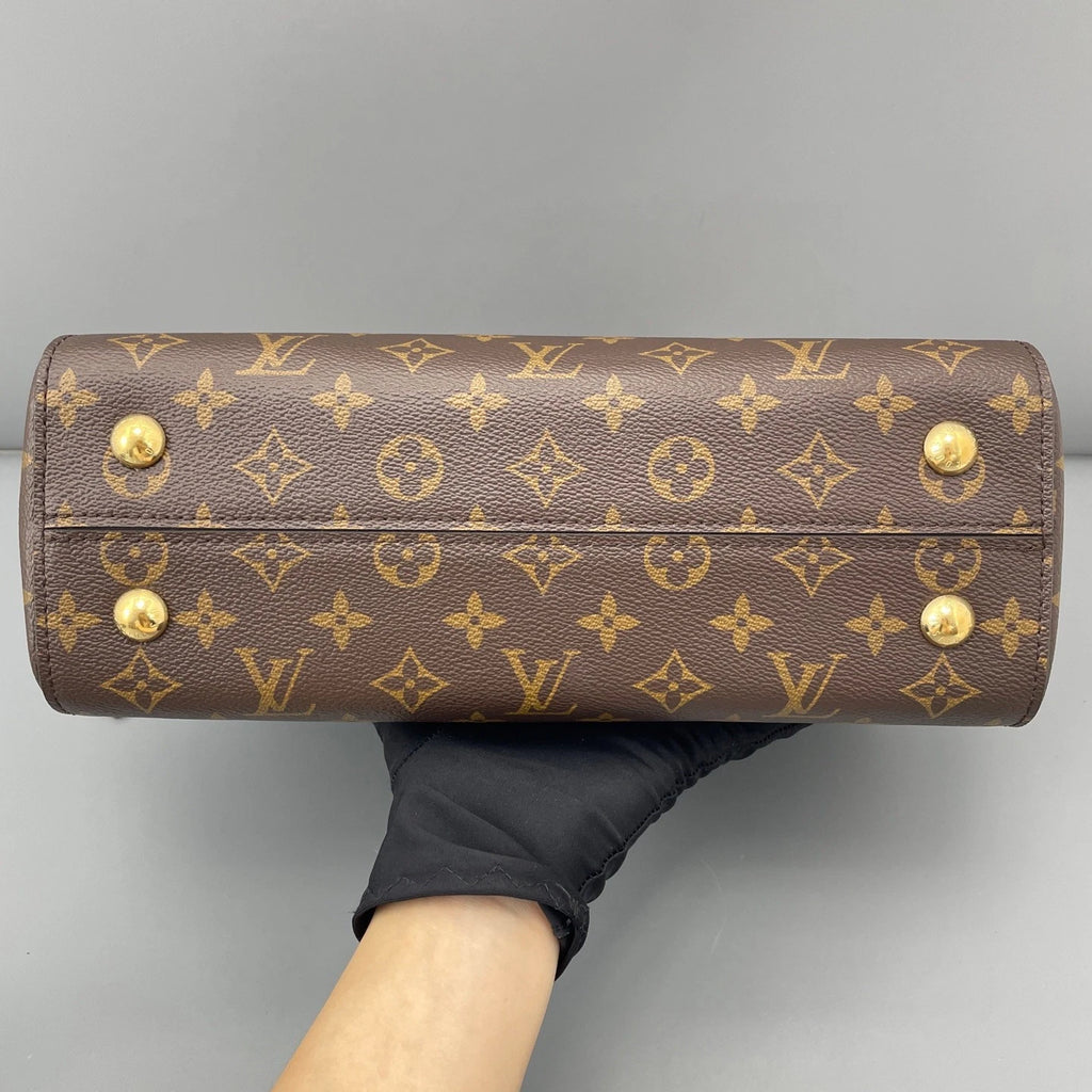 Louis Vuitton Cluny MM Monogram Canvas Crossbody Bag Brown Women
