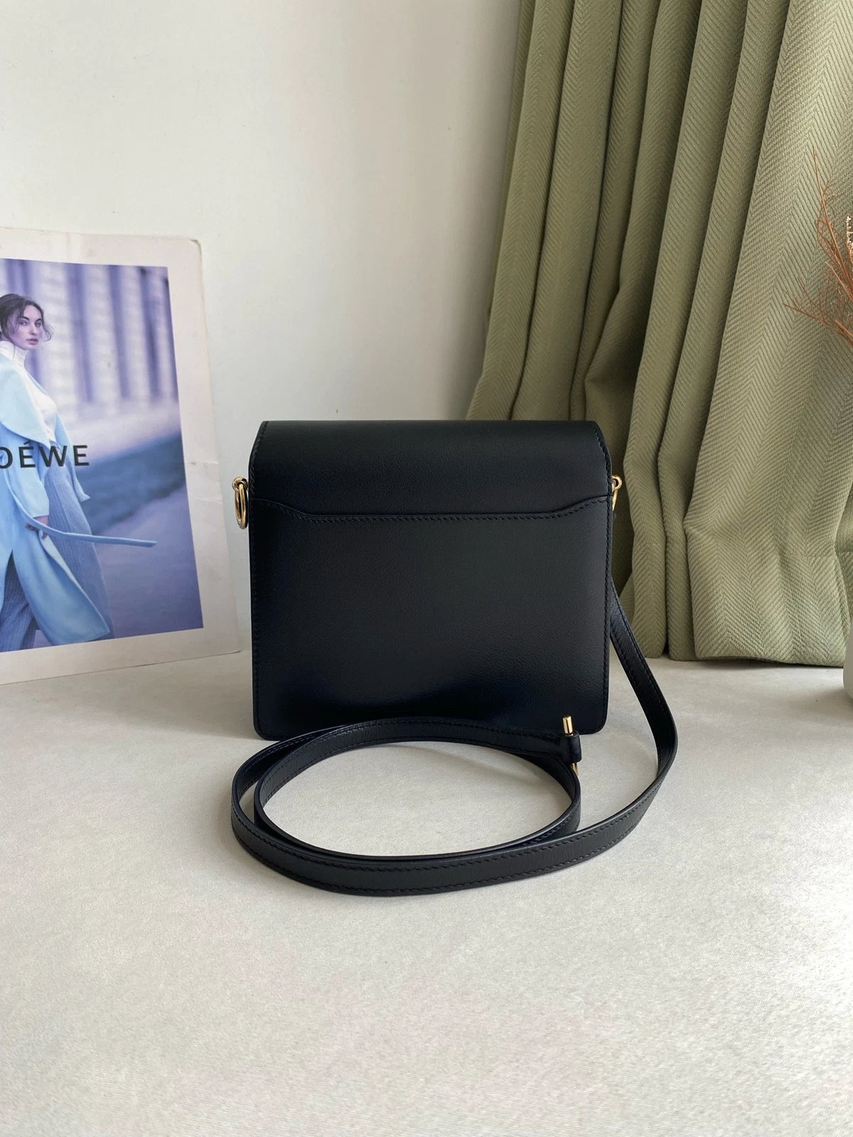 Hermes Roulis19 Black Gold Shoulder Crossbody Bag For Women