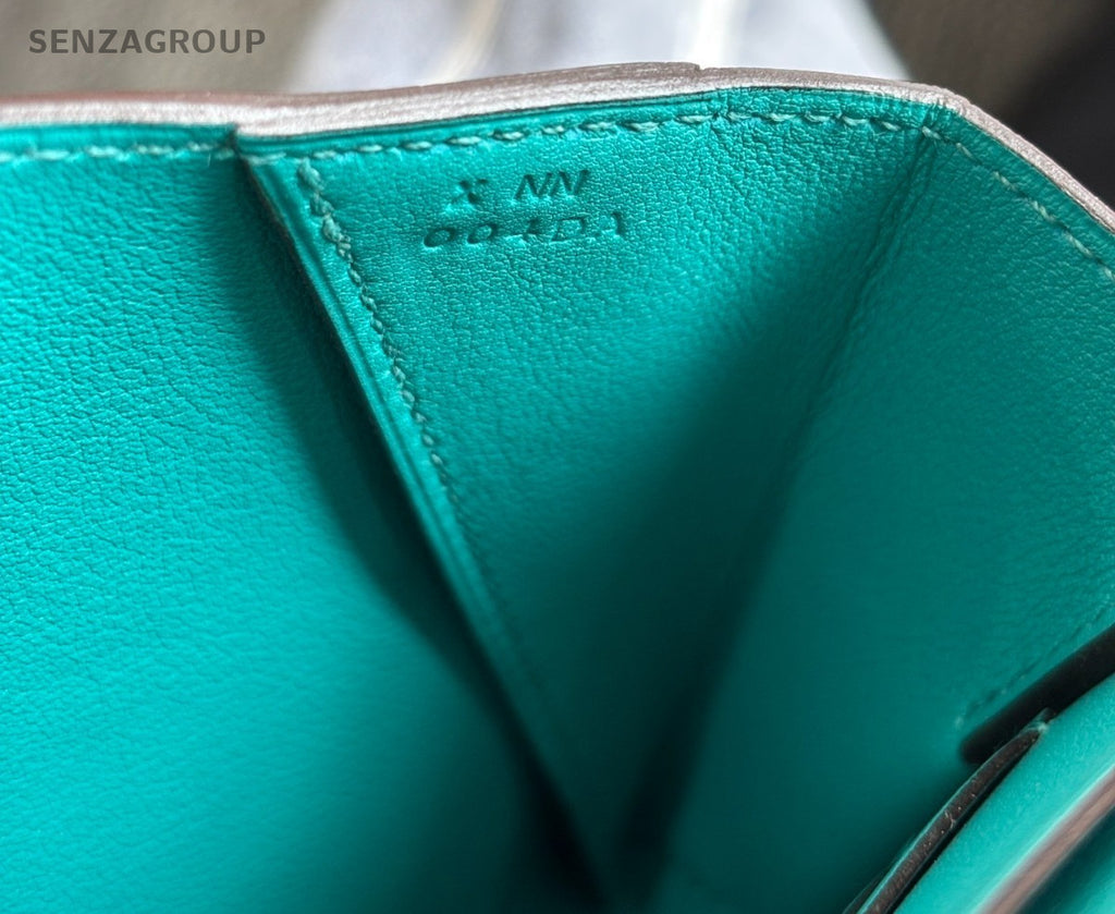 Hermès  Leather Clutch Handbag Green Lemon Yellow Women