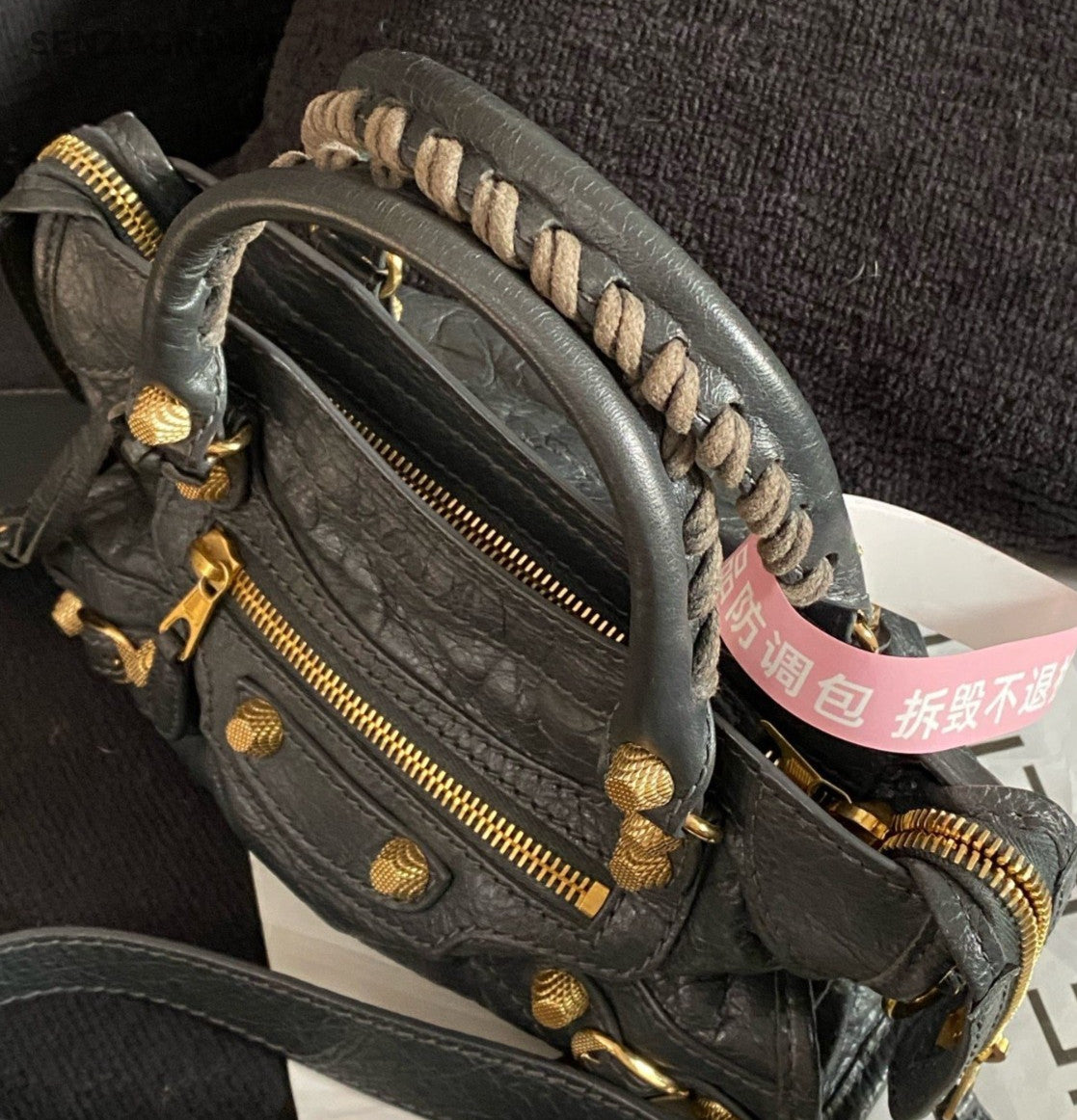 Balenciaga | City 2-way Top Handle Bag Crossbody Gray Gold | Pre