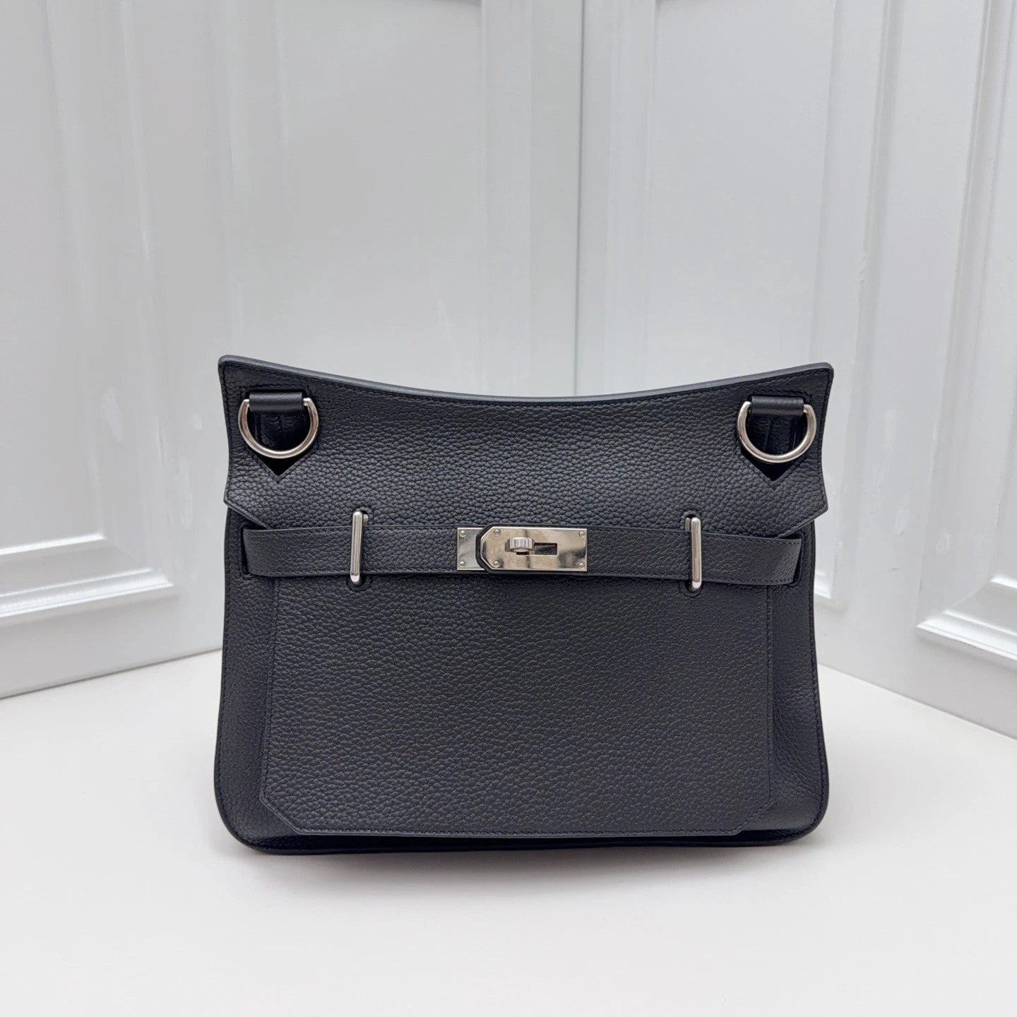 Hermès Jypsiere 34 Crossbody Shoulder Bag Daily Carry Grey Silver
