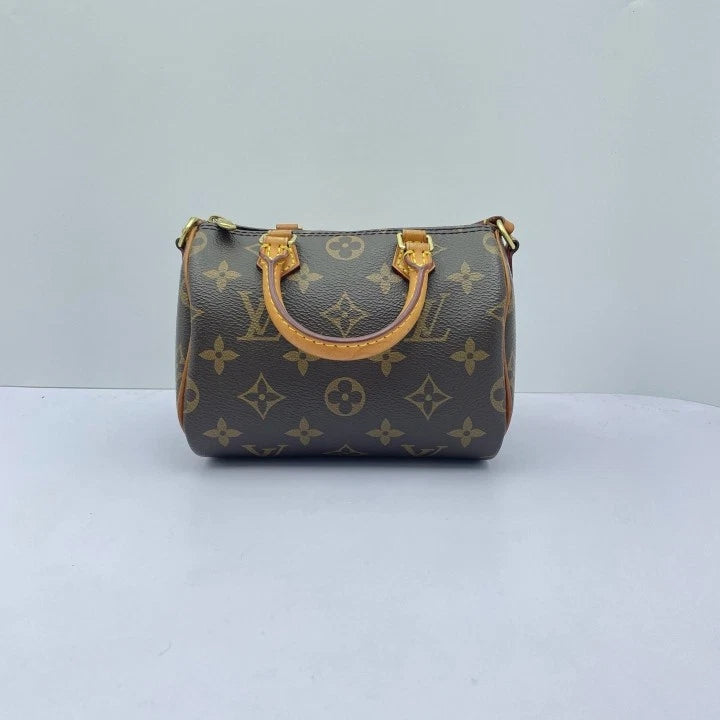 Louis Vuitton Canvas Speedy Nano Crossbody Handbag For Women