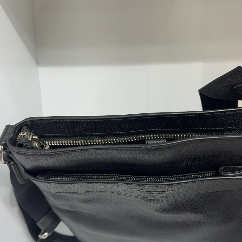 Coach Black Leather Shoulder Crossbody Bag For Women