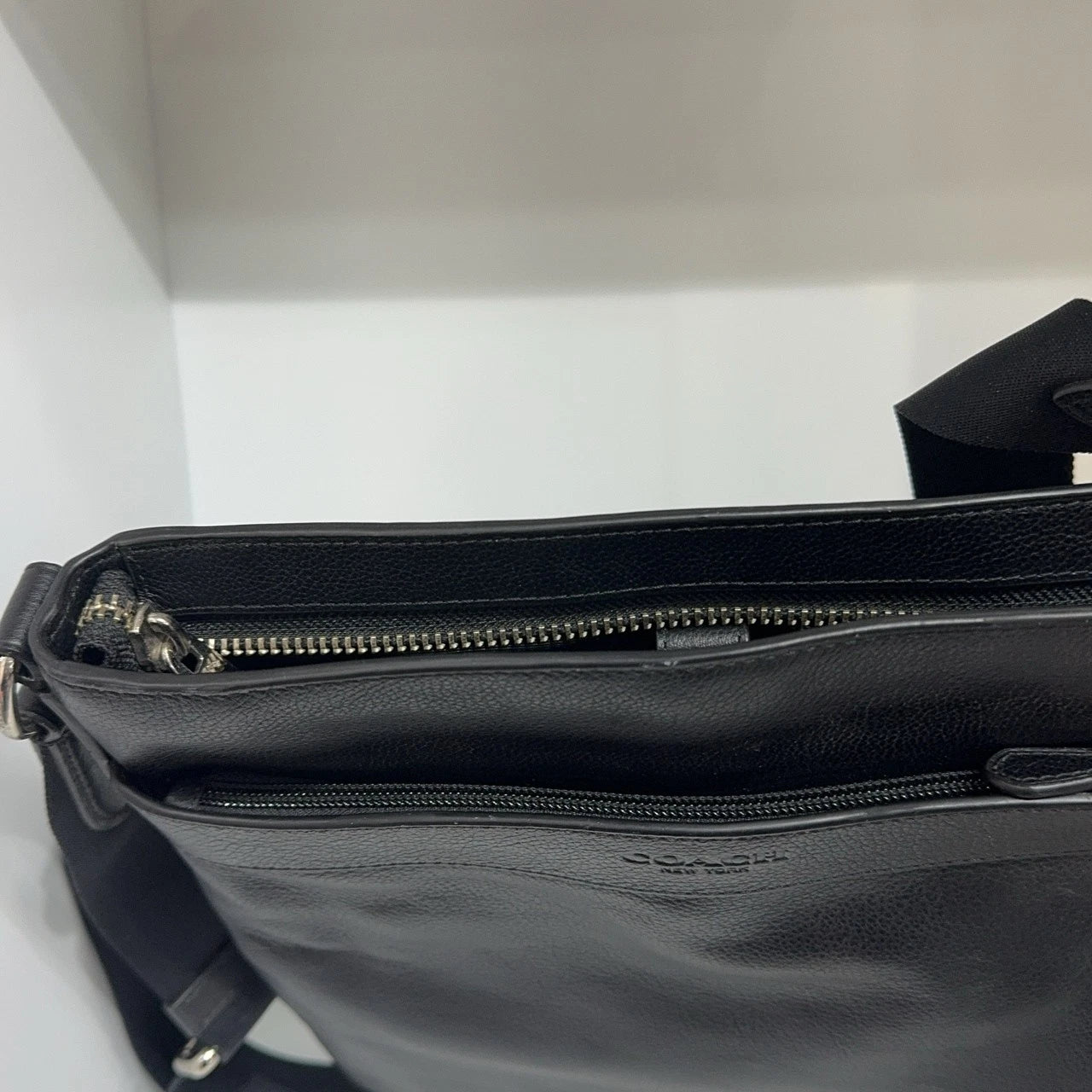 Coach Black Leather Shoulder Crossbody Bag For Women