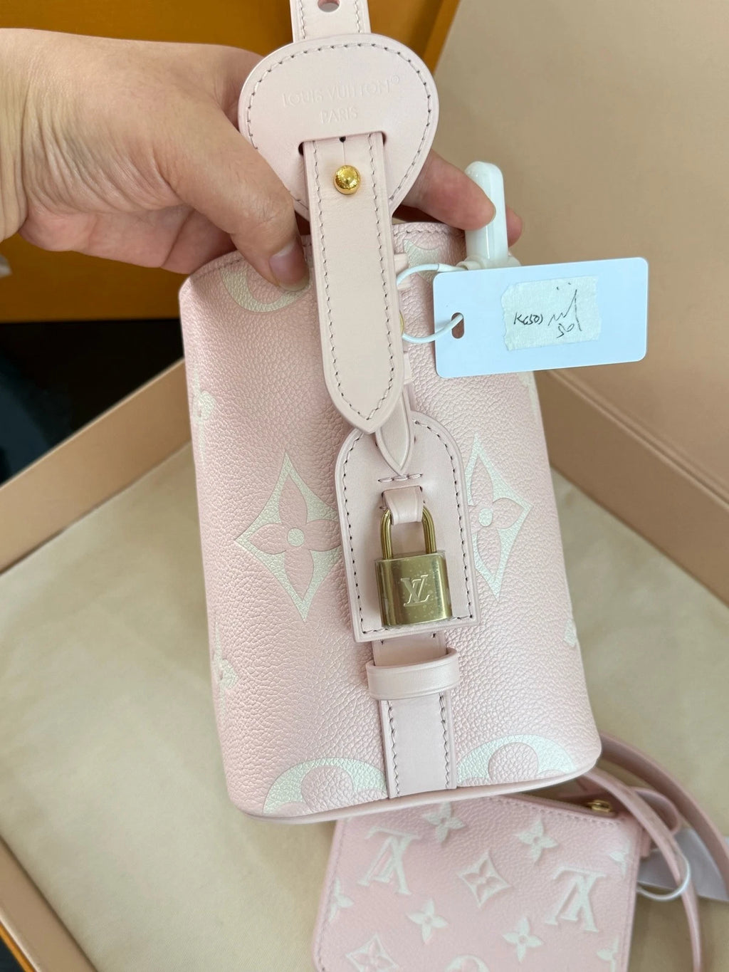 Louis Vuitton Allin BB Sakura Pink Full Leather Bag For Women