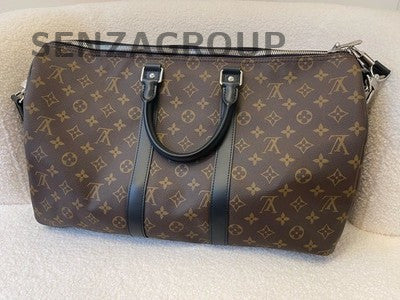 Louis Vuitton Monogram Keepall 45 Travel Bag Brown Gold Unisex Carry