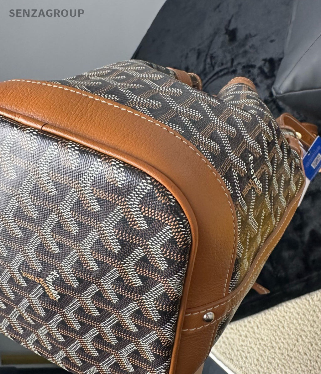 Goyard Canvas Monogram Bucket Bag Shoulder Crossbody Bag Women Brown.