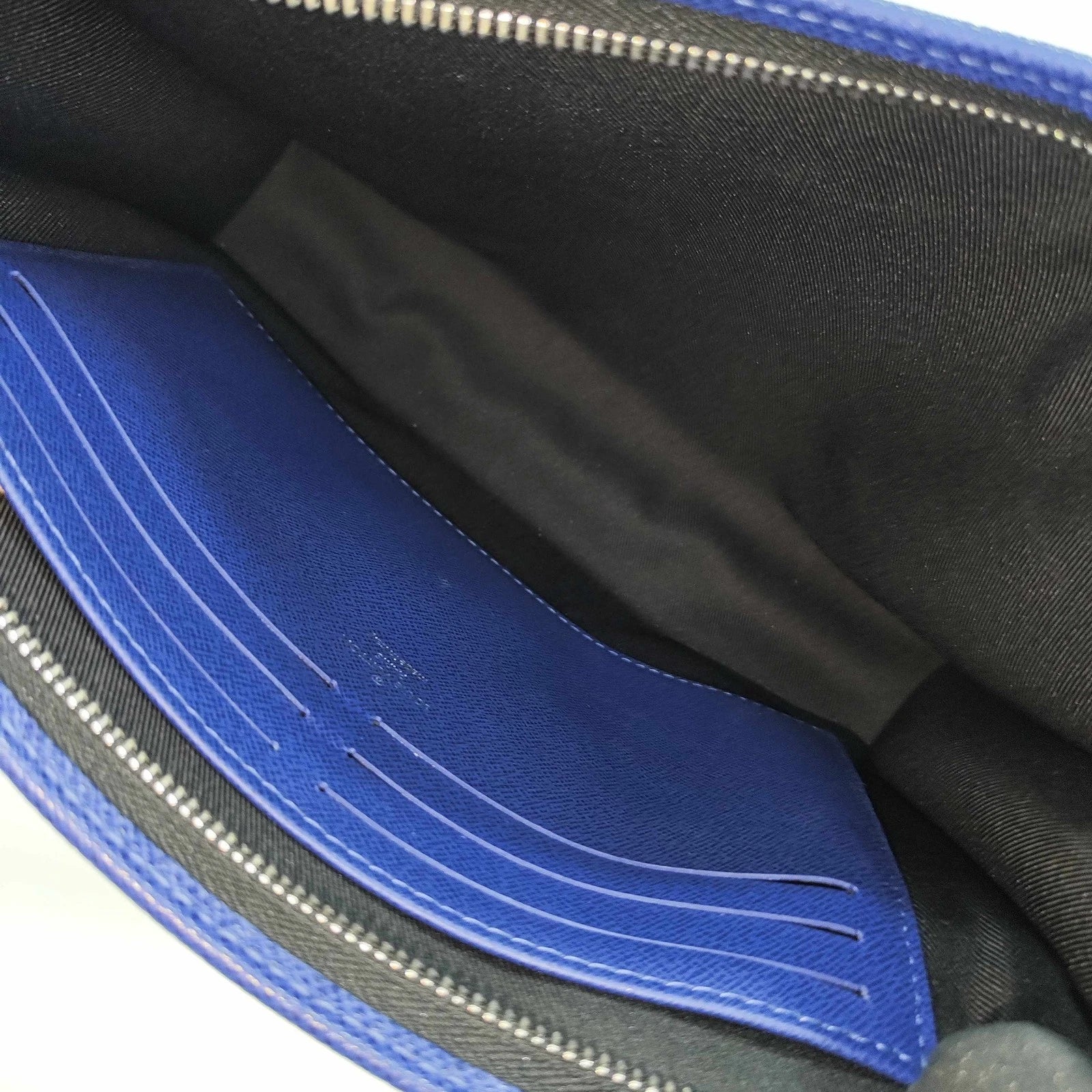 Louis Vuitton Blue Monogram Canvas Clutch Toiletry Pouch