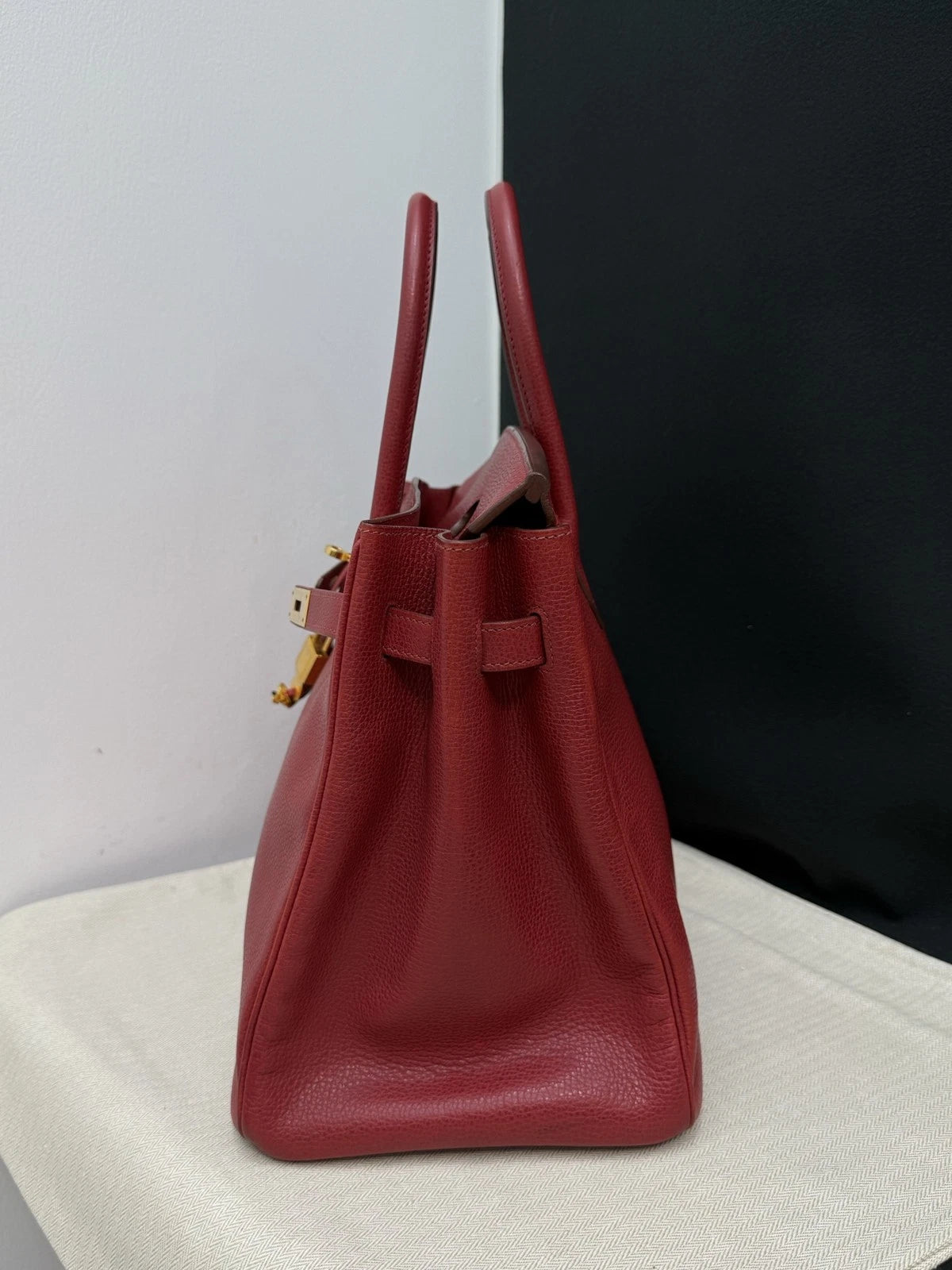 Hermès Birkin 35 Handbag Pomegranate Red Gold Women Classic