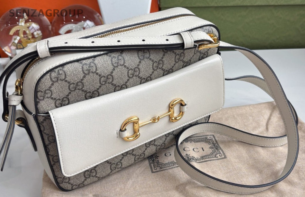 GUCCI 1955  Monogram white Carmera Shoulder bag Crossbody Almost Brand New