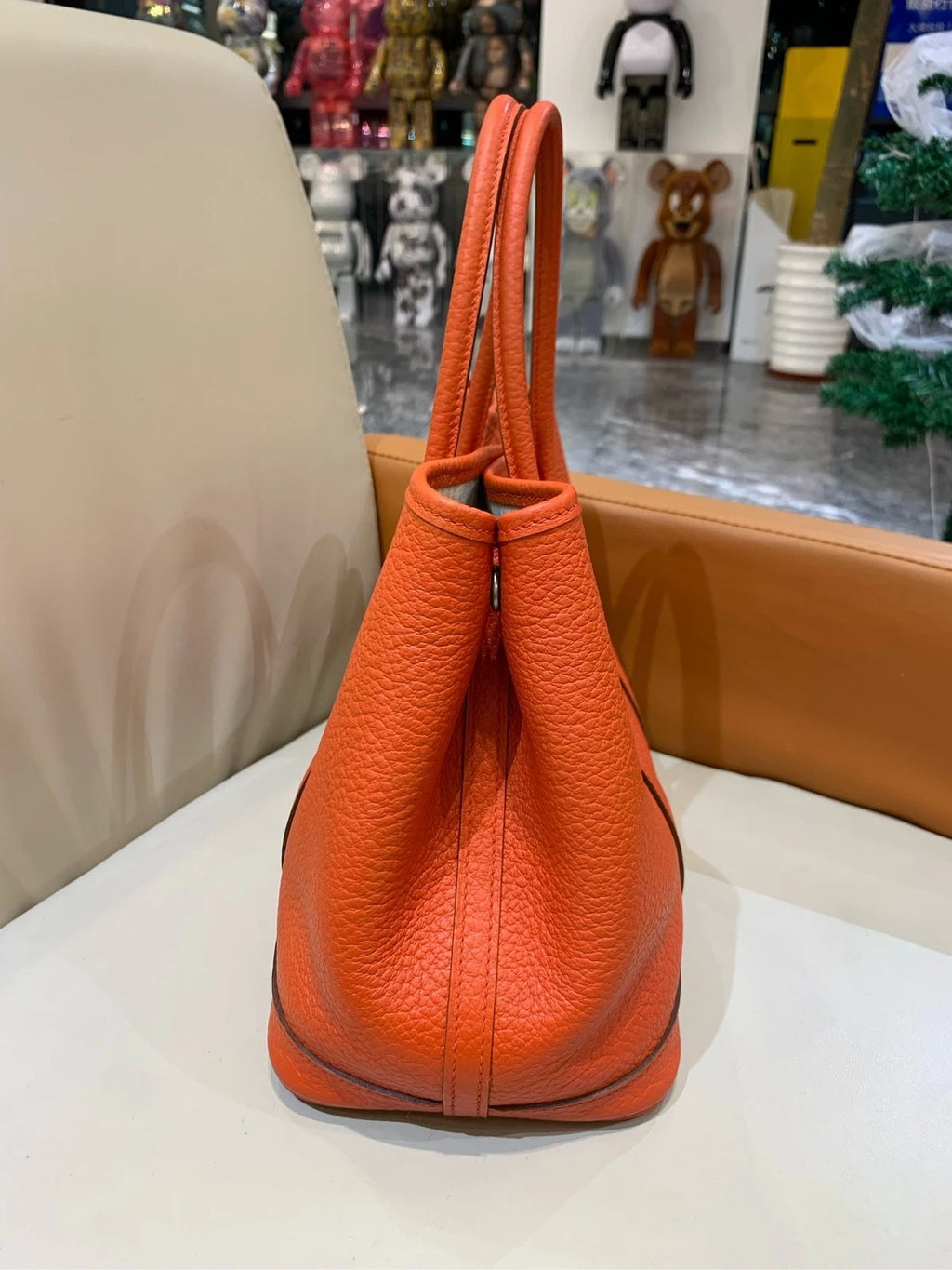 Hermes Garden Party30 Tote Bag Orange For Women