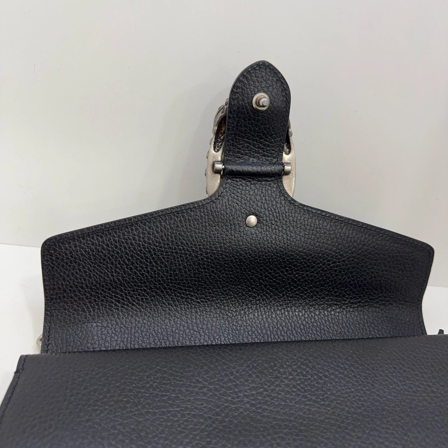 GUCCI Leather Dionysus Black Solid Shoulder Crossbody Bag For Women